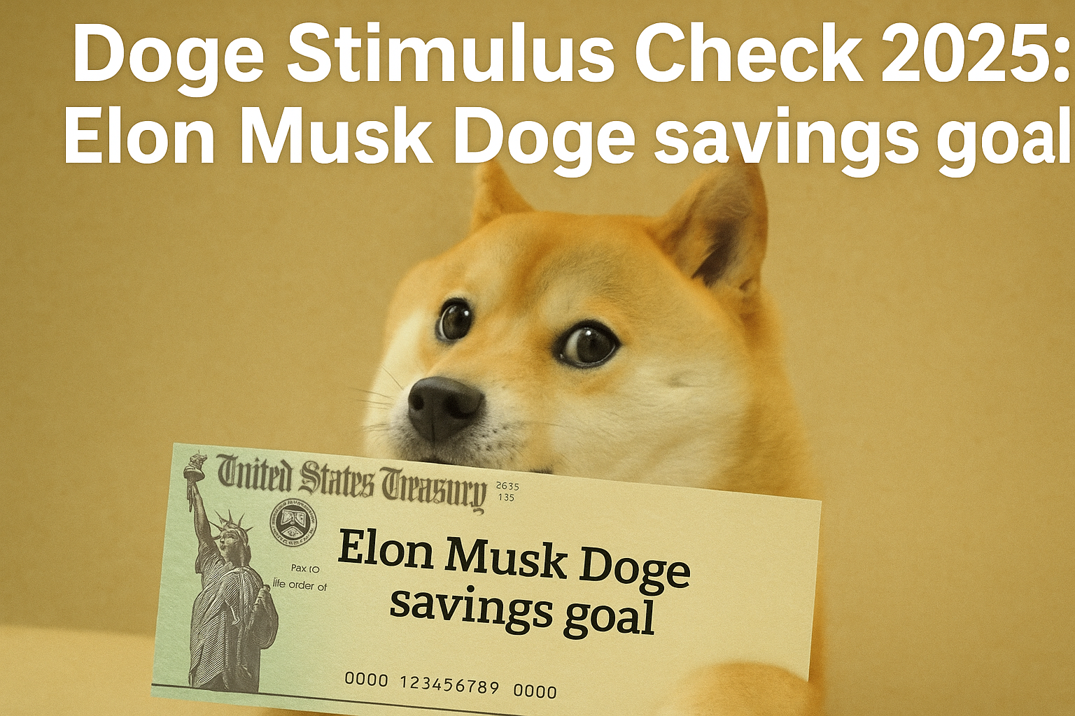 Doge Stimulus Check 2025: Elon musk doge savings goal