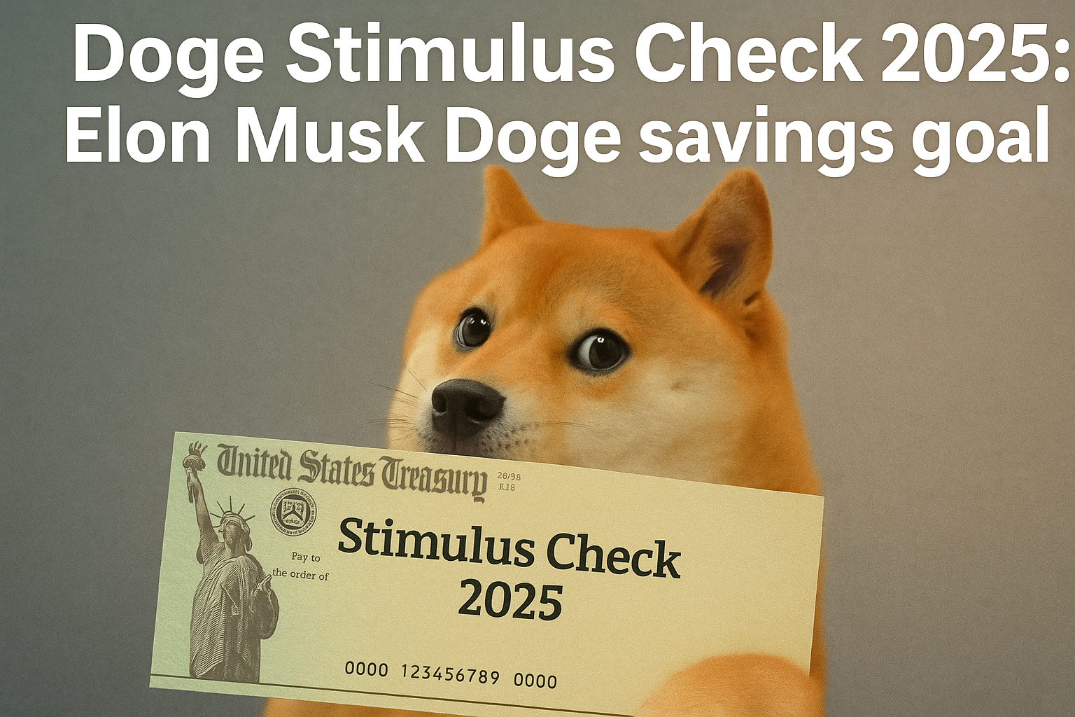 Doge Stimulus Check 2025: Elon musk doge savings goal